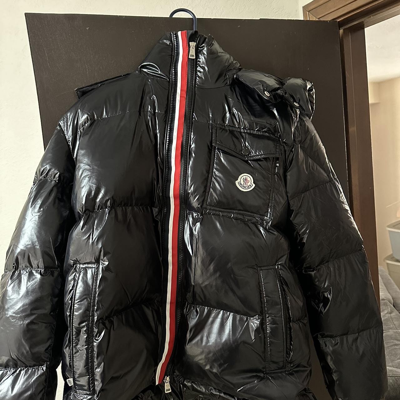 Moncler Black Montbeliard Down Jacket barley worn - Depop