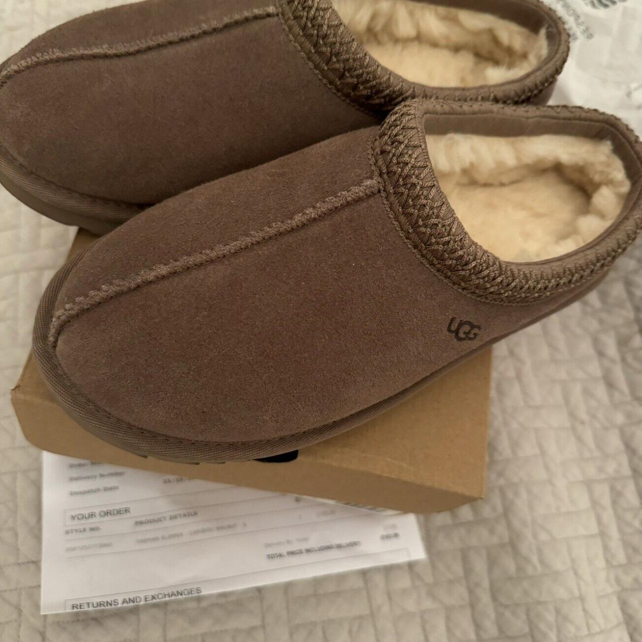 ugg TASMAN SLIPPER CARIBOU WALNUT Size 8 - Depop