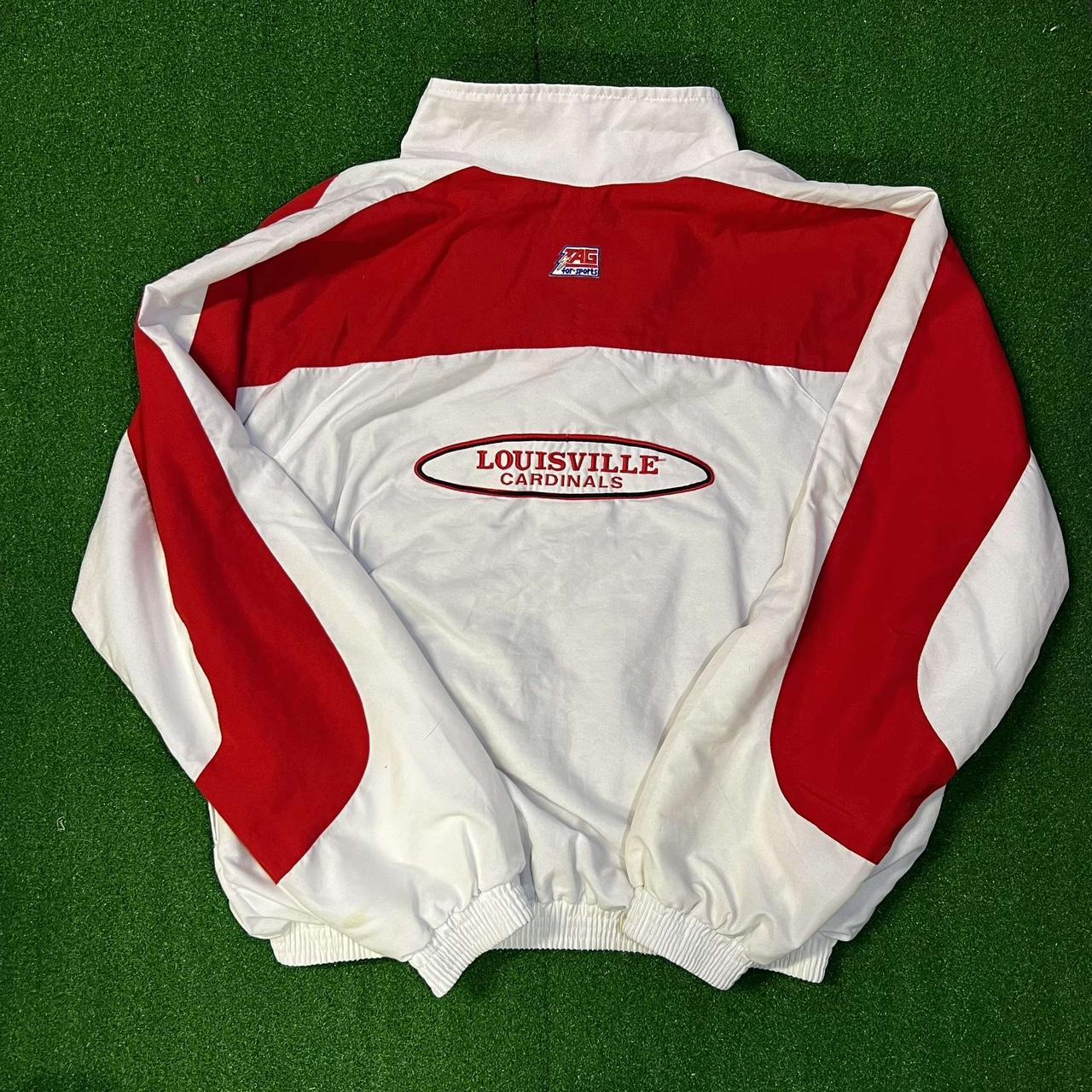 Vintage 90s zag sports UofL windbreaker zip up Size... Depop