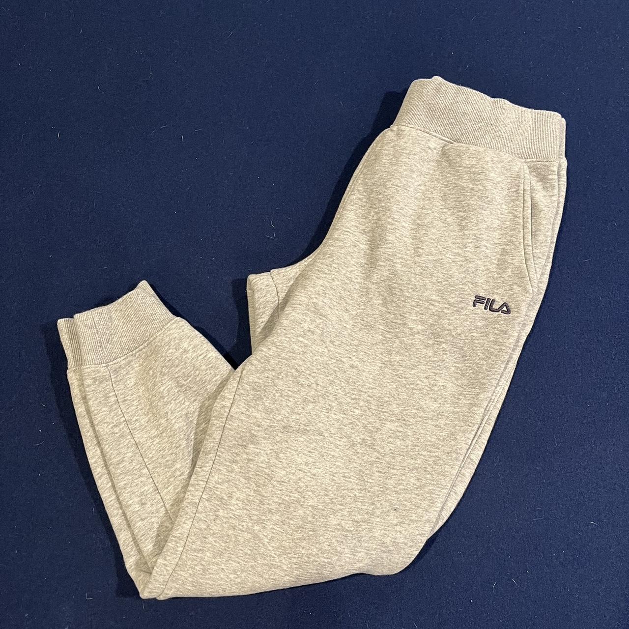 Y2k Fila Cotton jogger sweat pants -Medium - Depop
