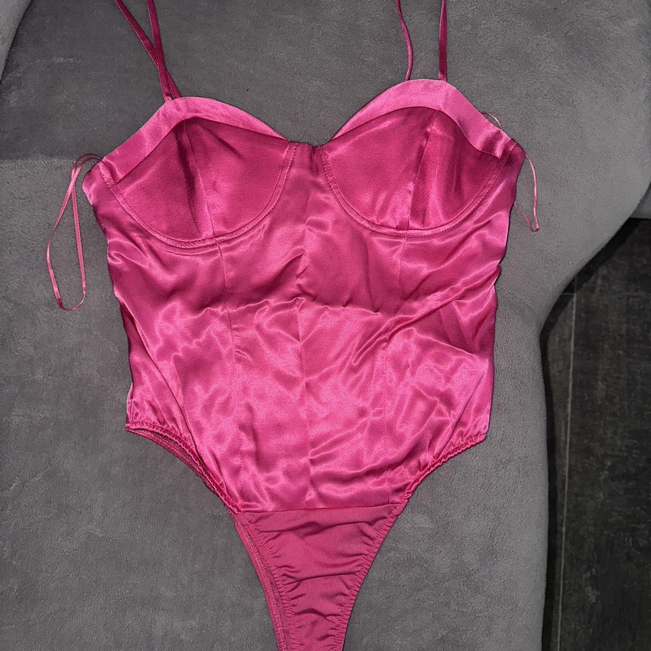 Primark satin pink bodysuit 🩷 - Depop