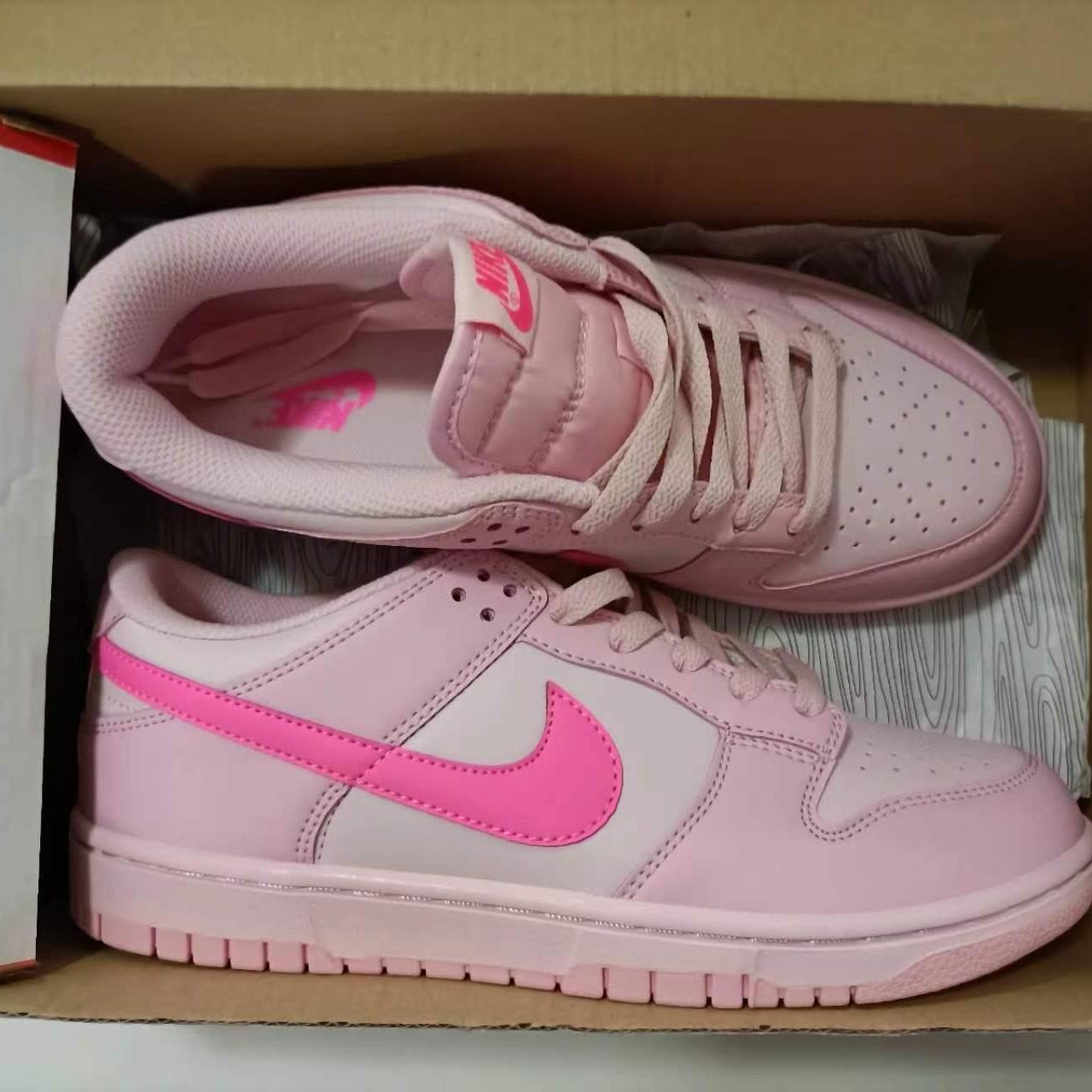 Nike Dunk Low Triple Pinks New and never... - Depop