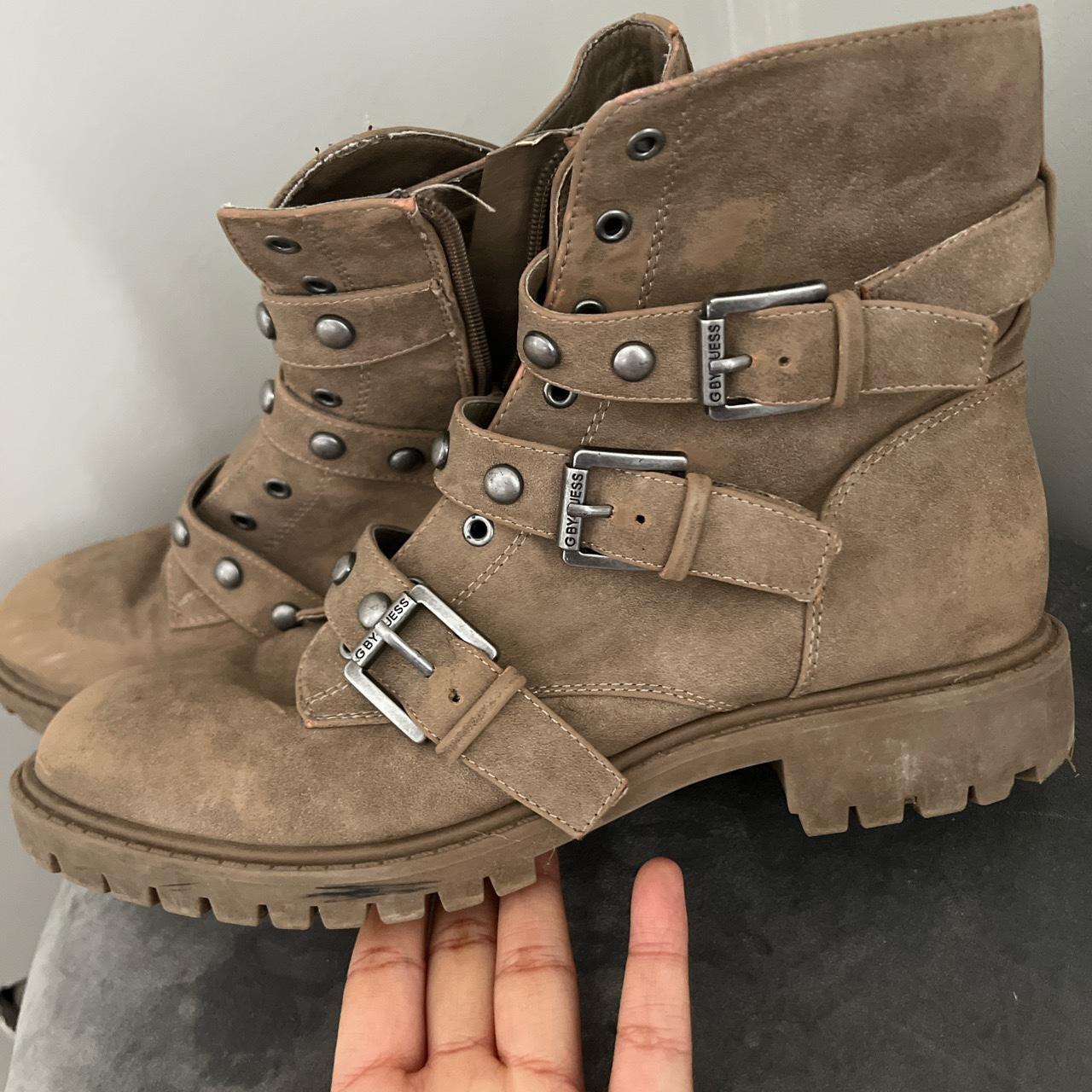 guess brown leather boots