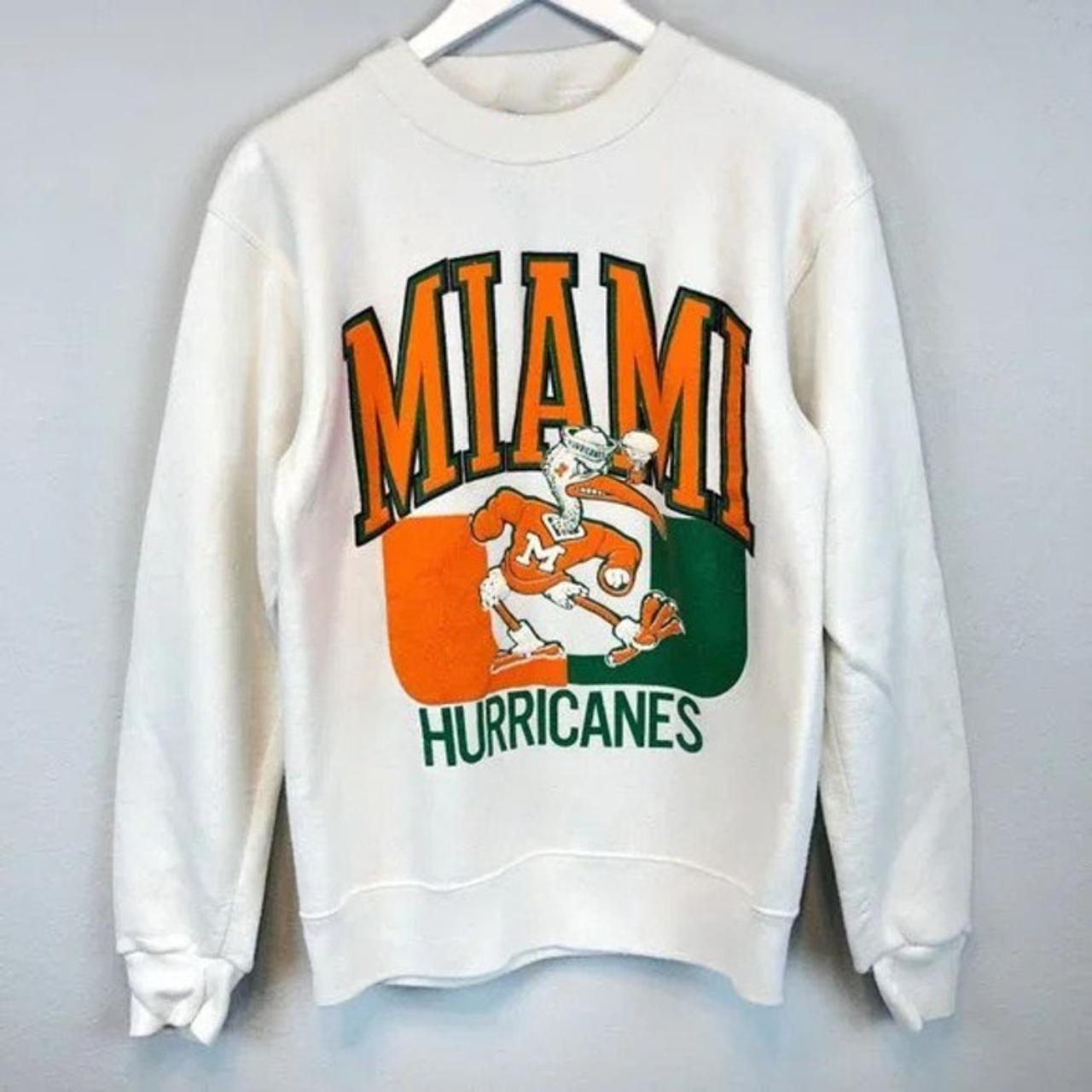 University of outlet miami crewneck sweatshirt