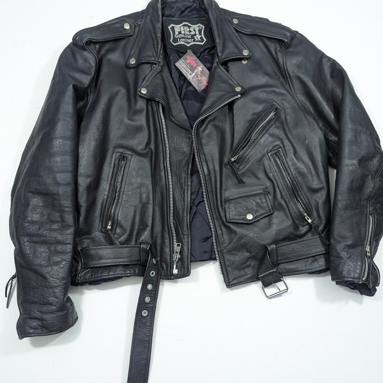 Silver bike leather on sale jacket