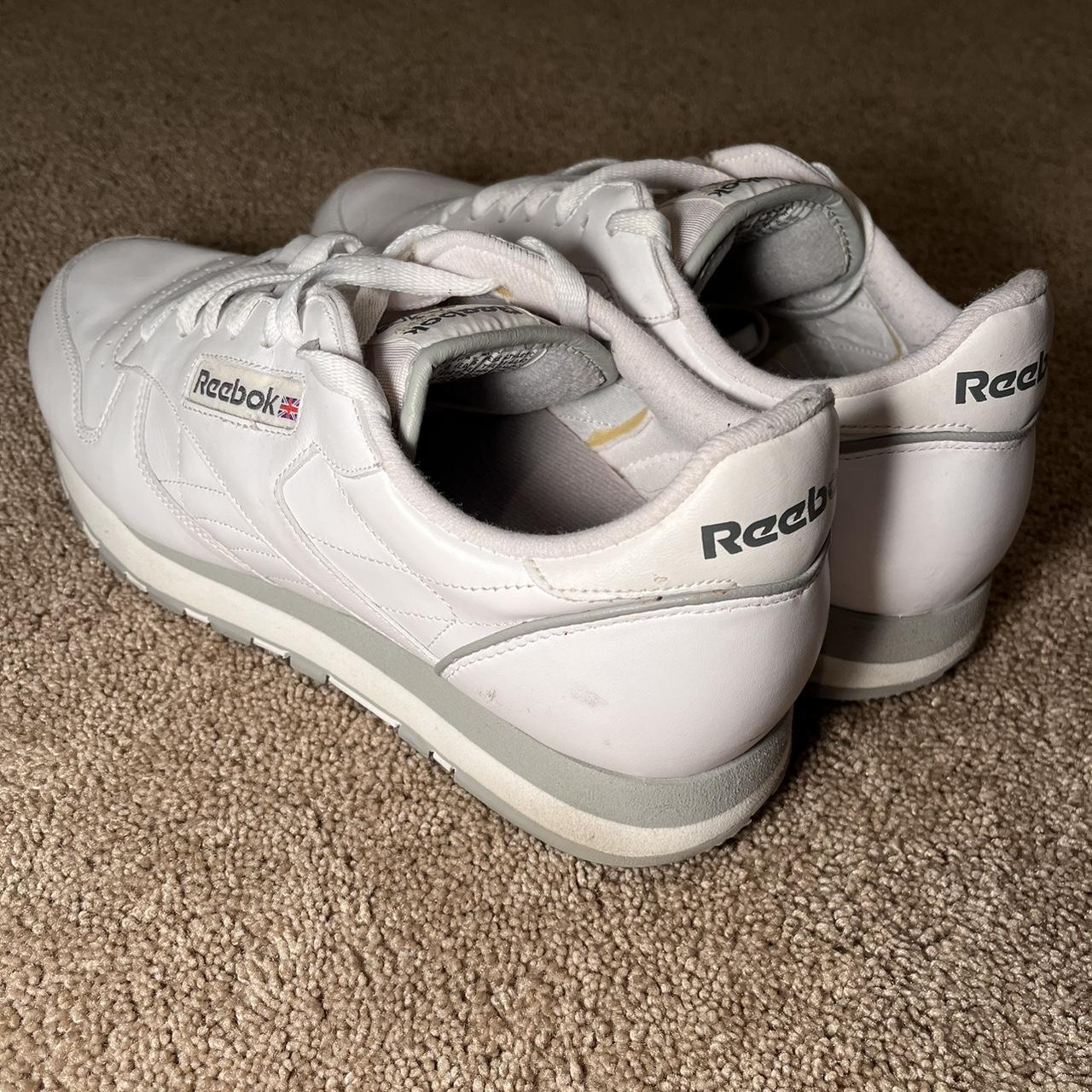 reebok classic uk leather sneakers - Depop