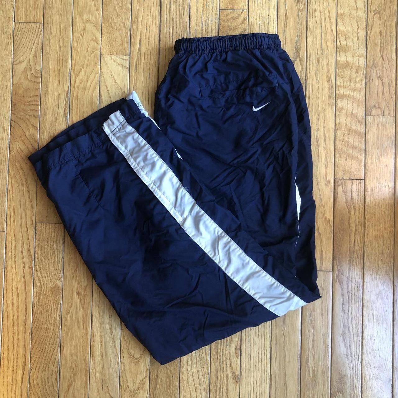 Vintage Navy Nike Trackpants Size L Fast 1-2 day... - Depop