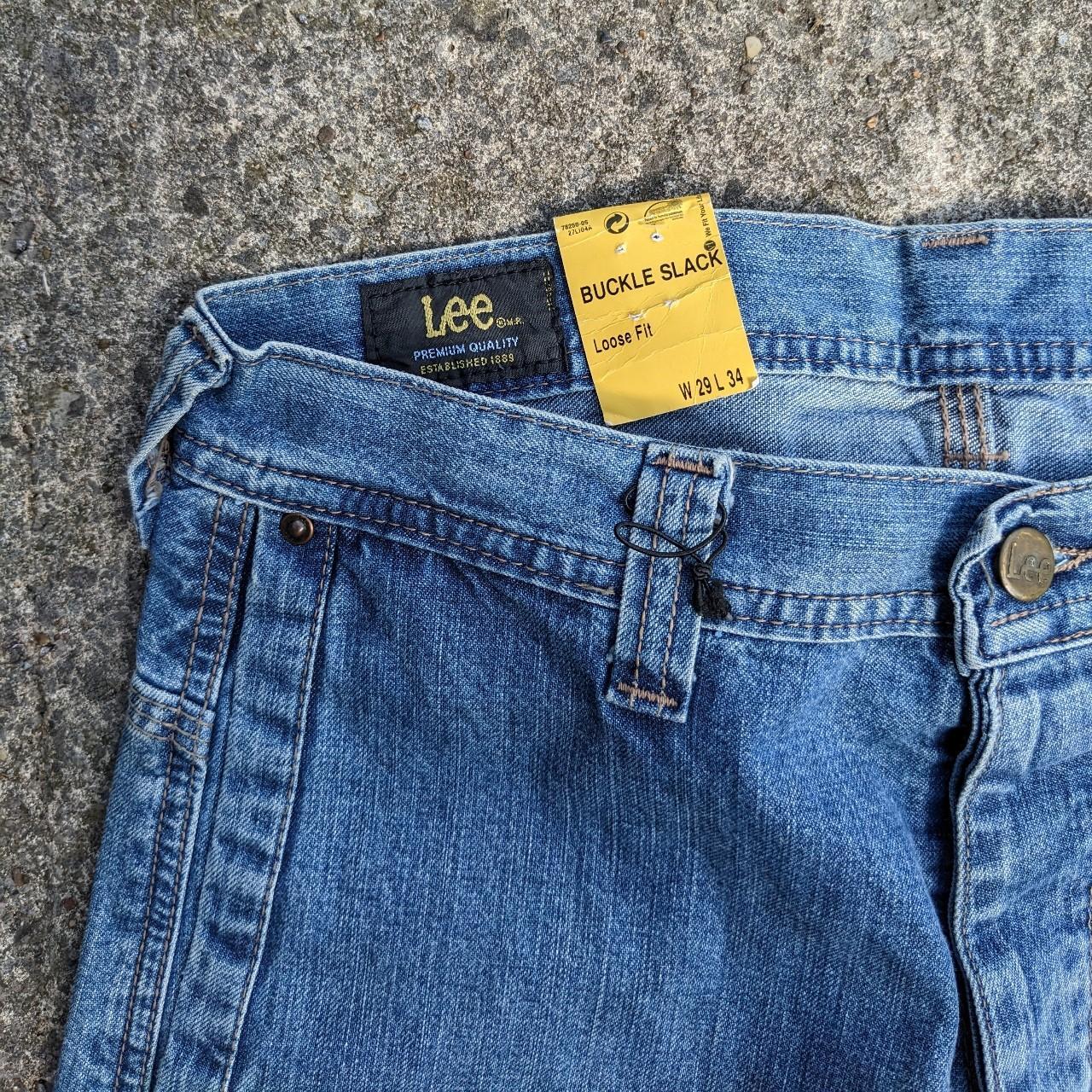 Rare Vintage 00s Lee Buckle Back Jeans Loose fit... - Depop