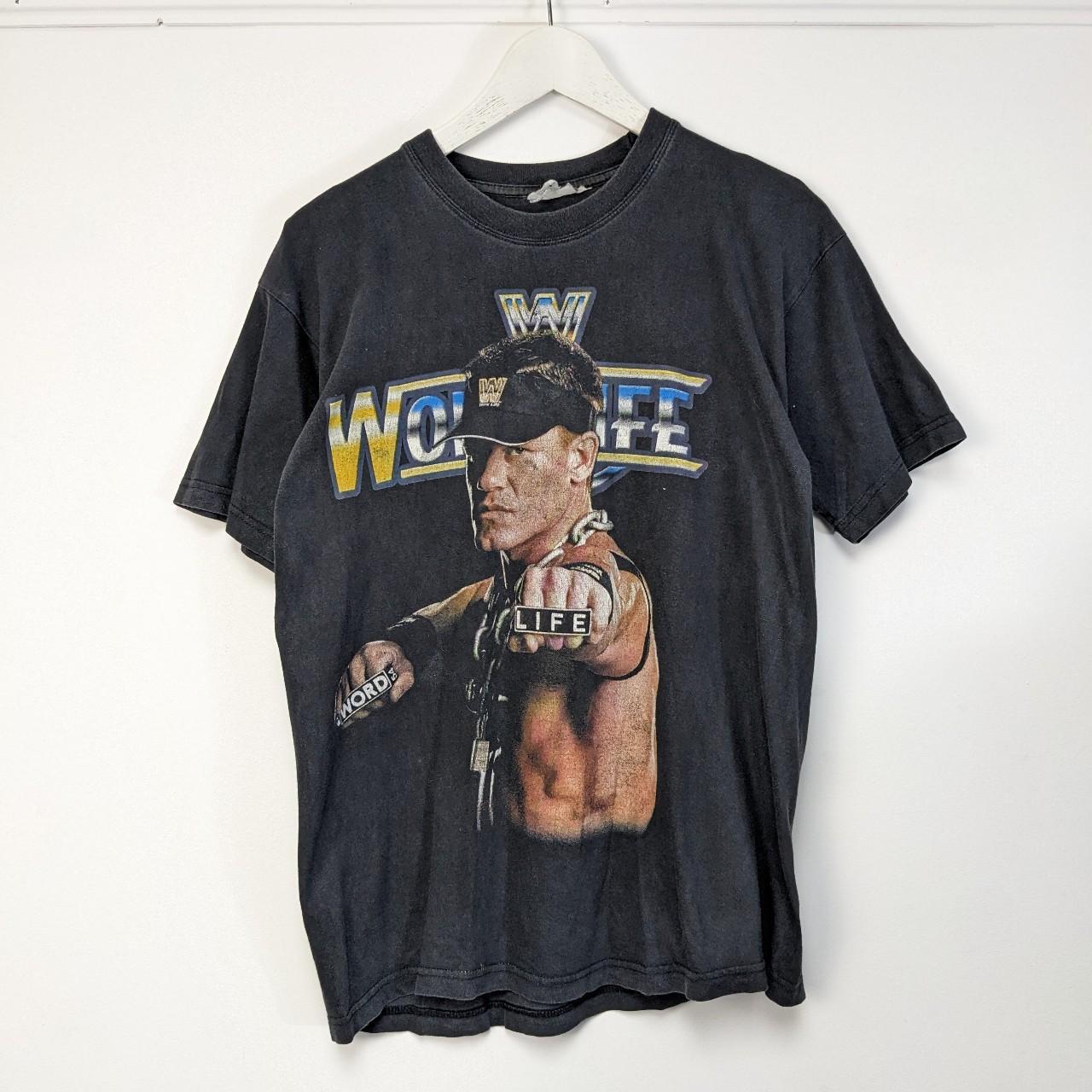 Vintage 90s John Cena Word Life T shirt. Faded with... - Depop