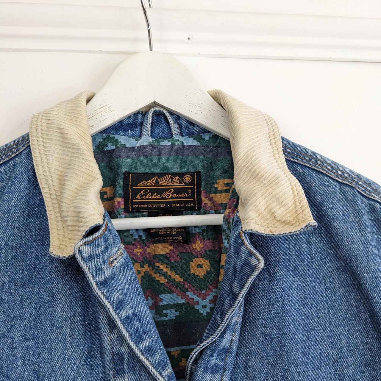 Vintage 90s Eddie Bauer denim chore coat jacket. | Depop