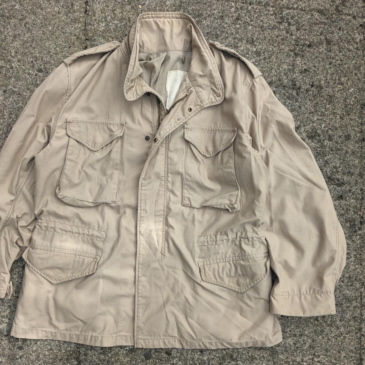 Vintage 70s M65 Jacket desert colour in cream /... - Depop