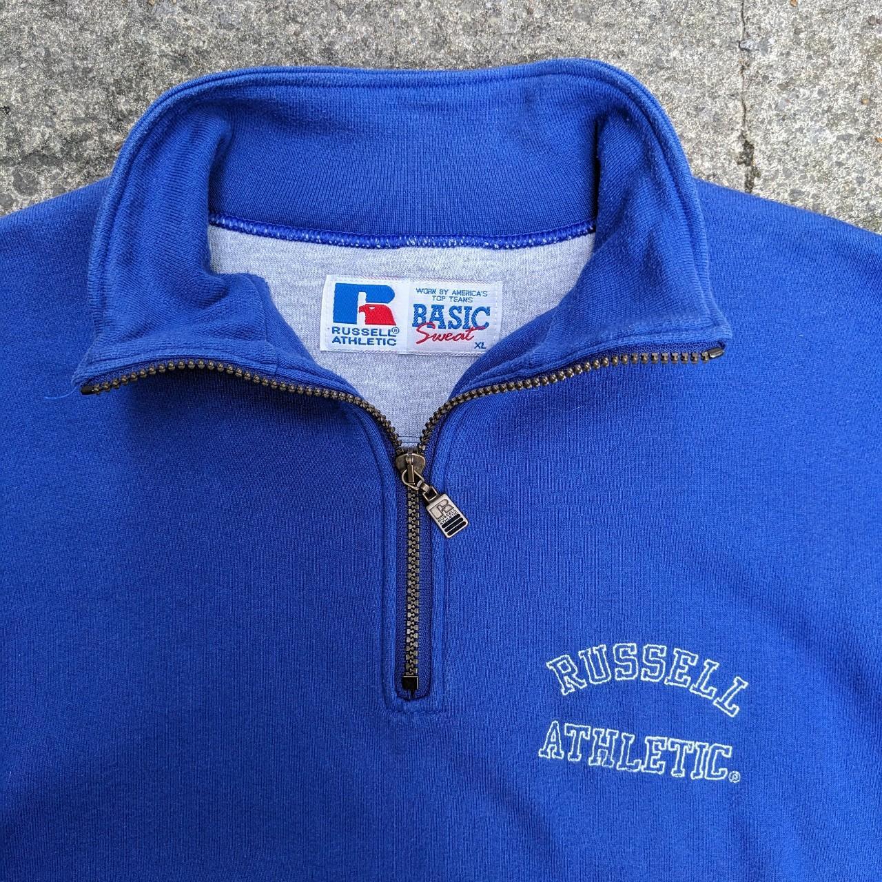 Vintage 90s Russell Athletic Sweatshirt Quarter zip | Depop