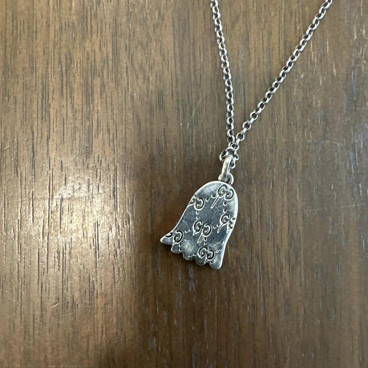 925 Sterling Gucci Ghost Necklace Mens Gucci Ghost Pendant Mens