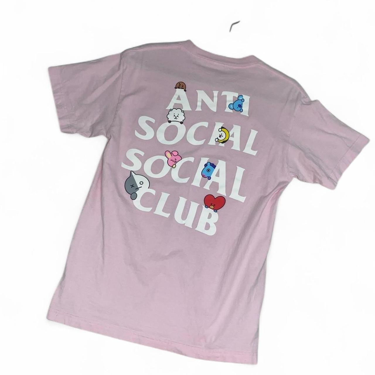 baby pink antisocial club bt21 t shirt Depop