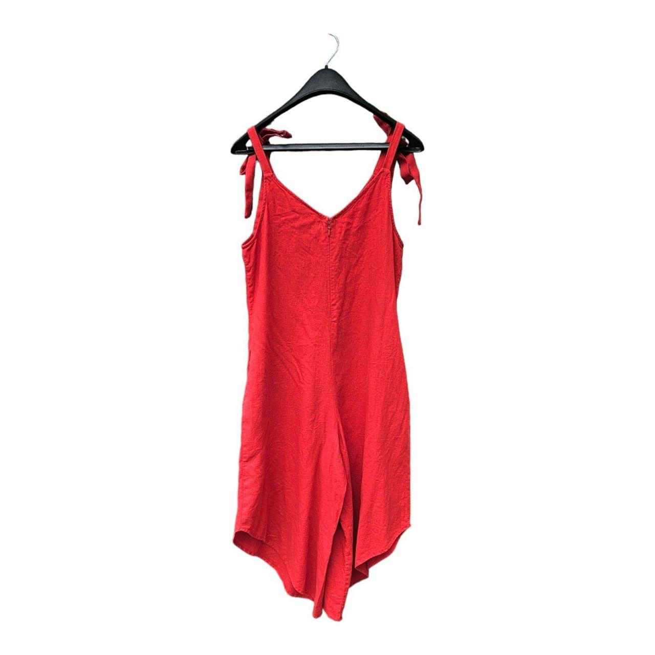 Source Unknown Women's Linen Jumpsuit - Red - M –… - image 2