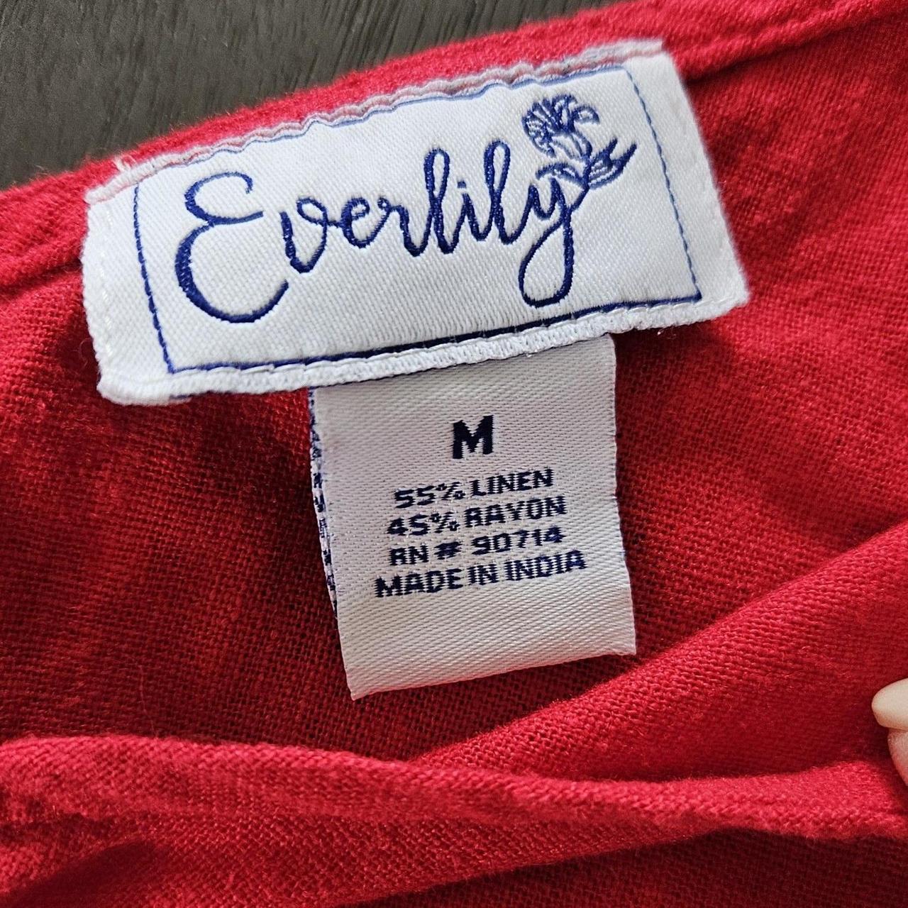 Source Unknown Women's Linen Jumpsuit - Red - M –… - image 3