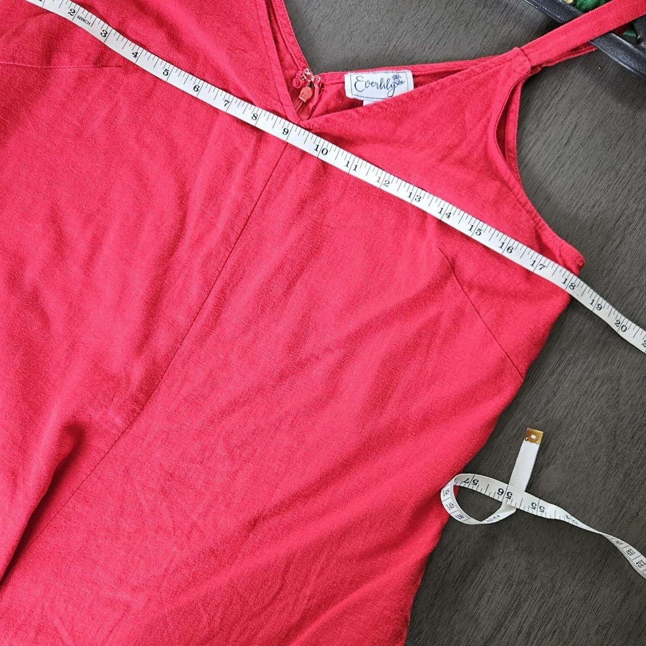 Source Unknown Women's Linen Jumpsuit - Red - M –… - image 5