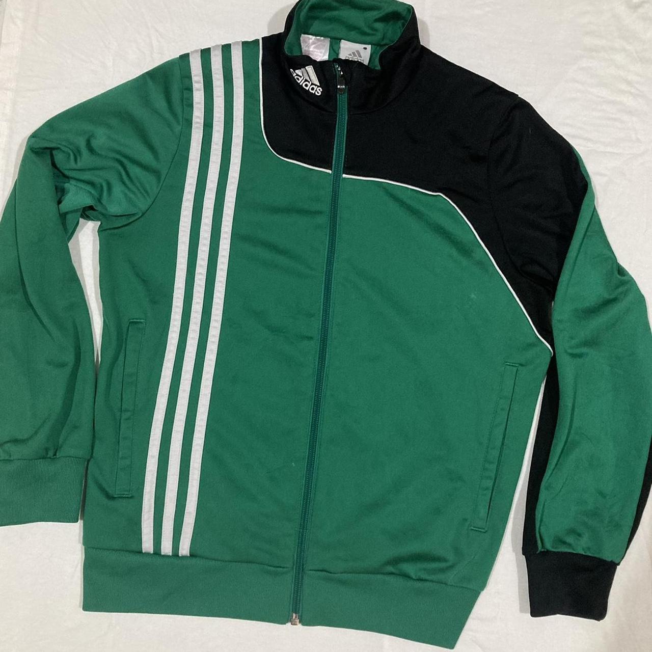 Y2K Adidas Zip Up Jacket. Really pretty emerald