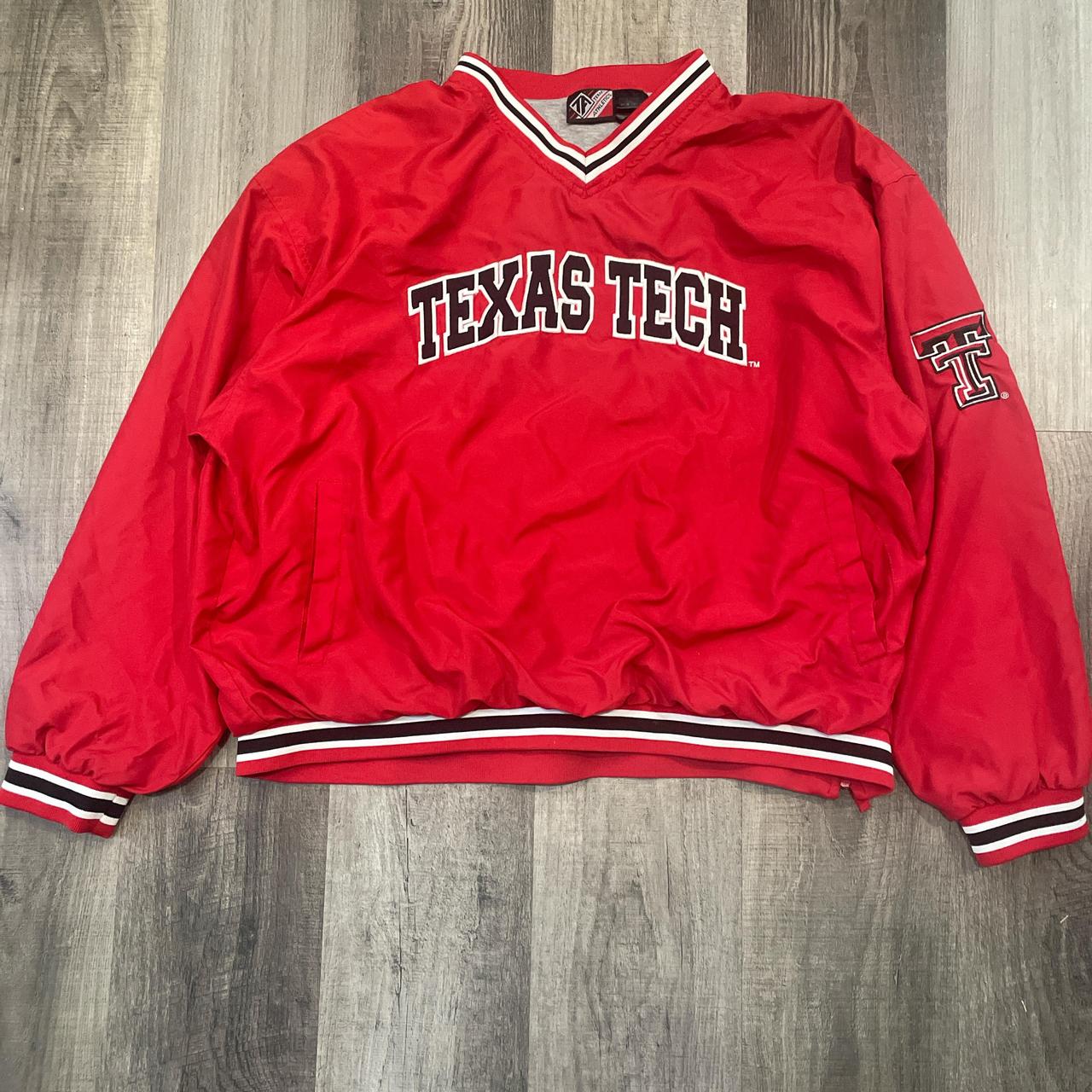 Y2K Red Texas XL tech red raiders wind breaker In... - Depop