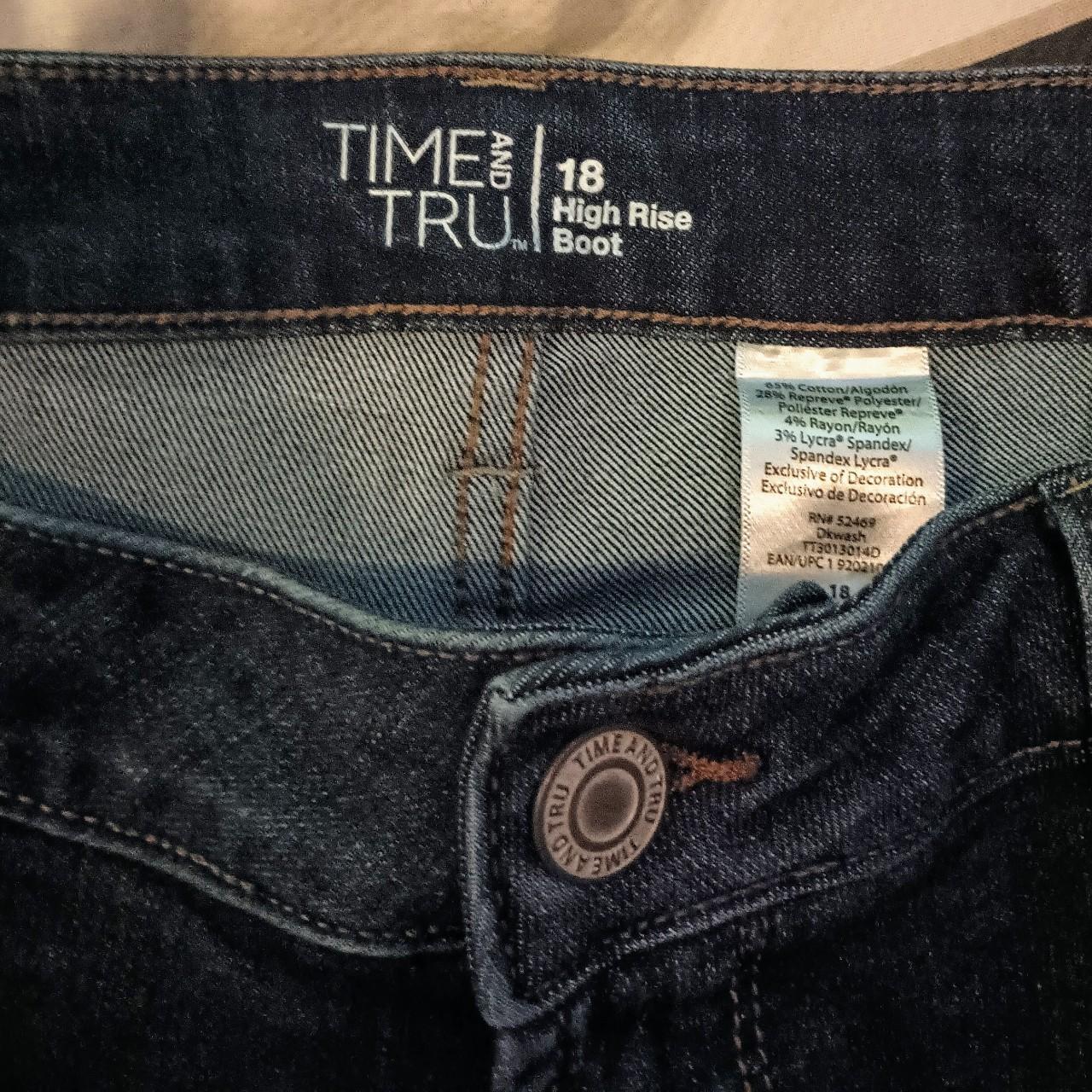 Time and Tru Women's High Rise Bootcut Jeans