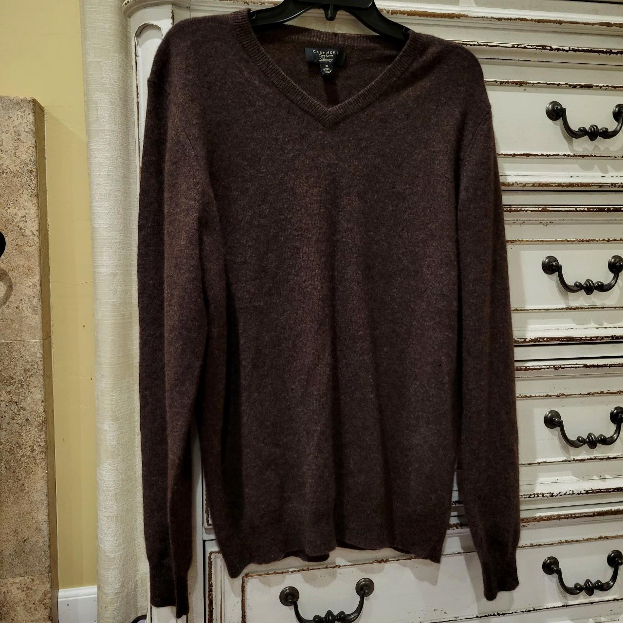 CASHMERE Club Room sweater. Chocolate brown thin... - Depop