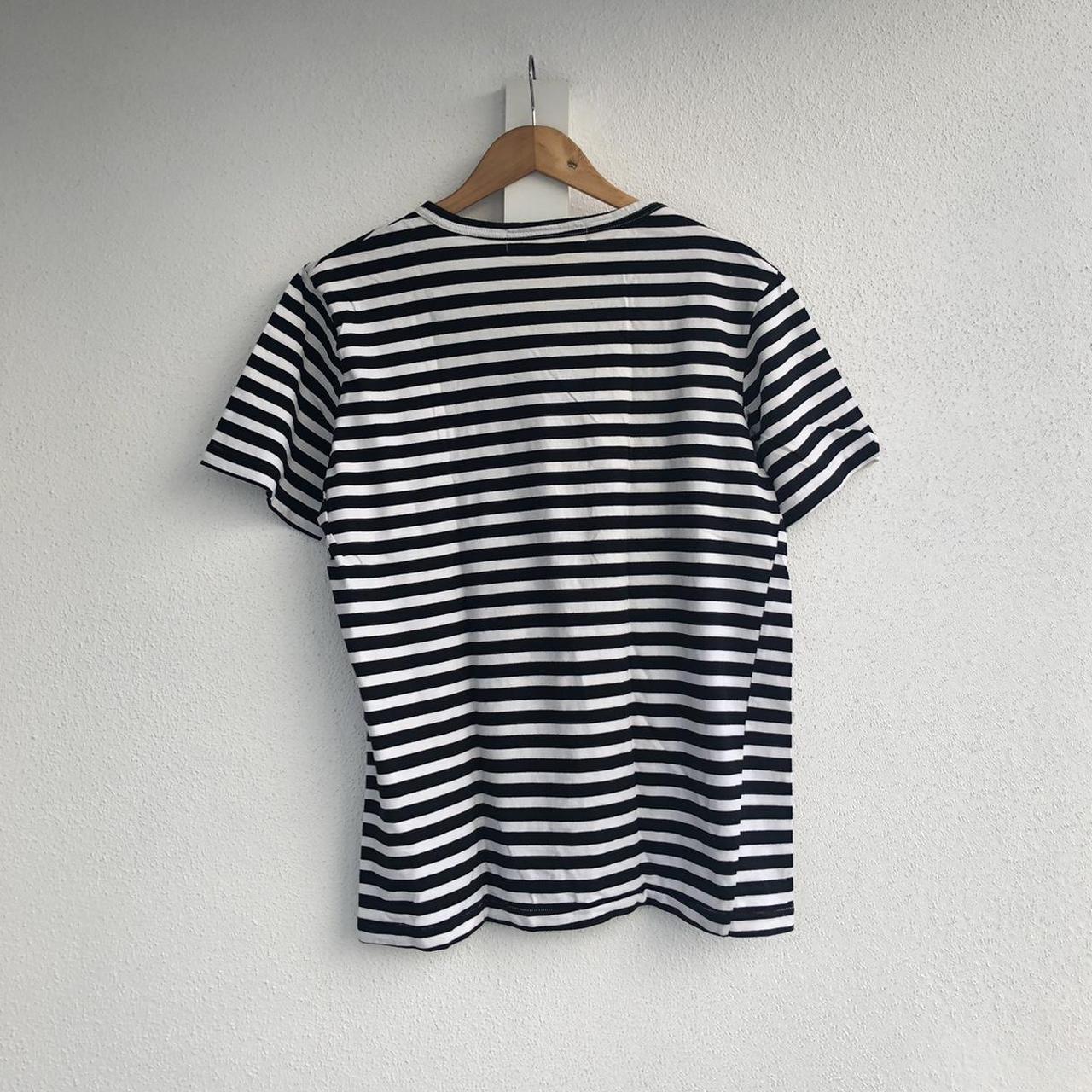 Comme des garcons ‘PLAY’ striped t-shirt Iconic... - Depop