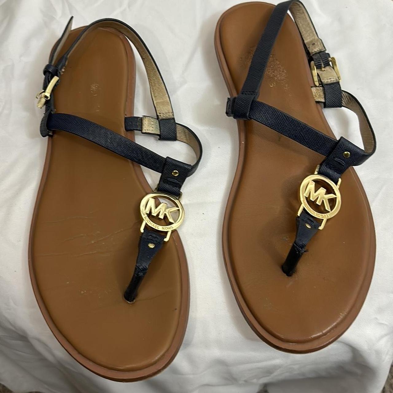 Michael kors clearance navy blue sandals