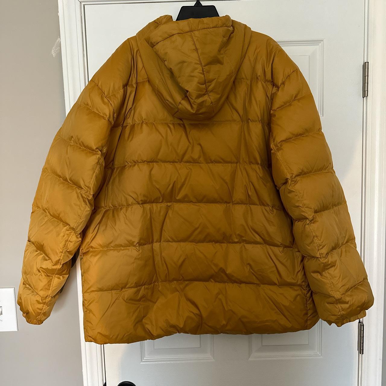 Vintage lands end down puffer jacket. Gold and... Depop