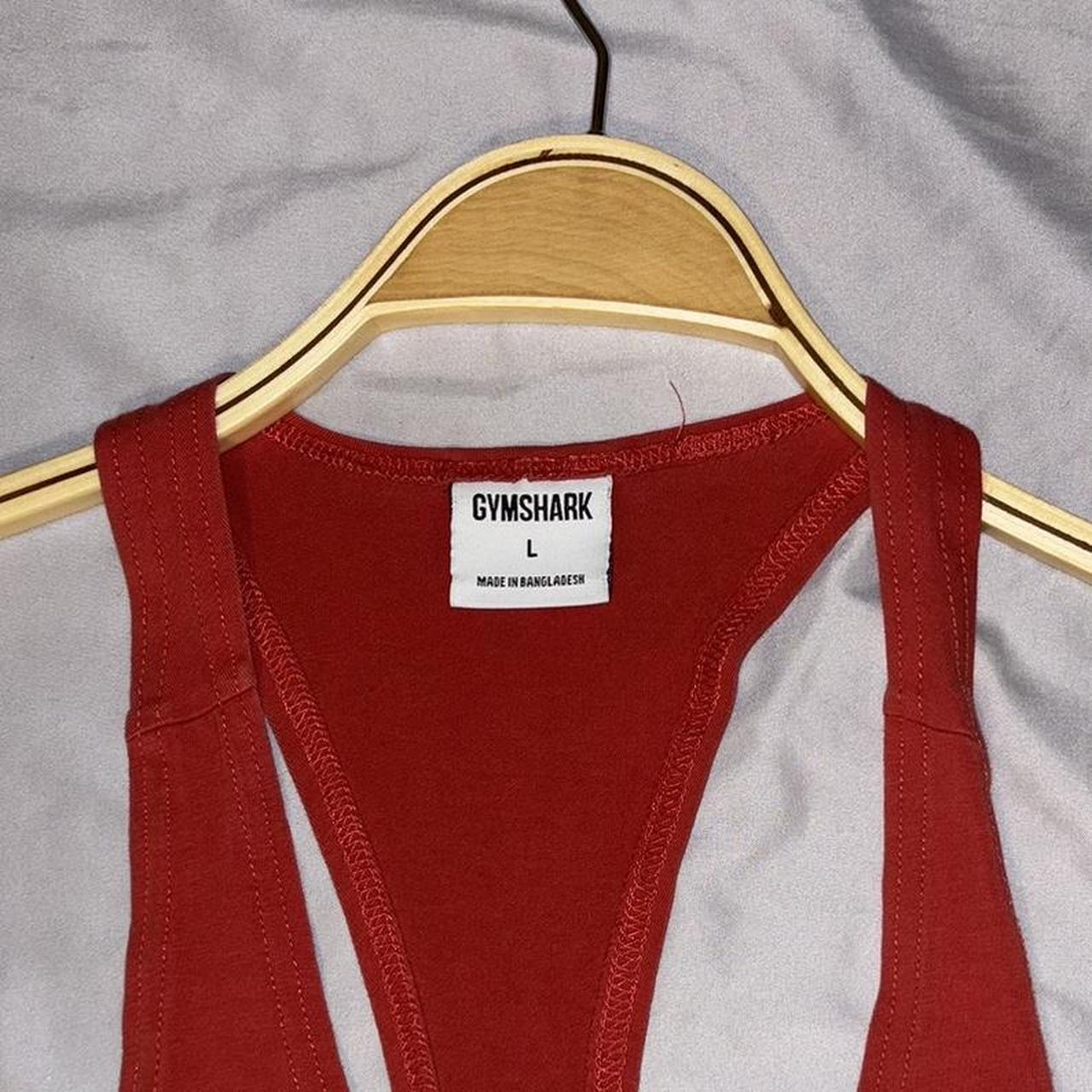 Red GymShark Stringer Large Lightly Worn #GymShark - Depop