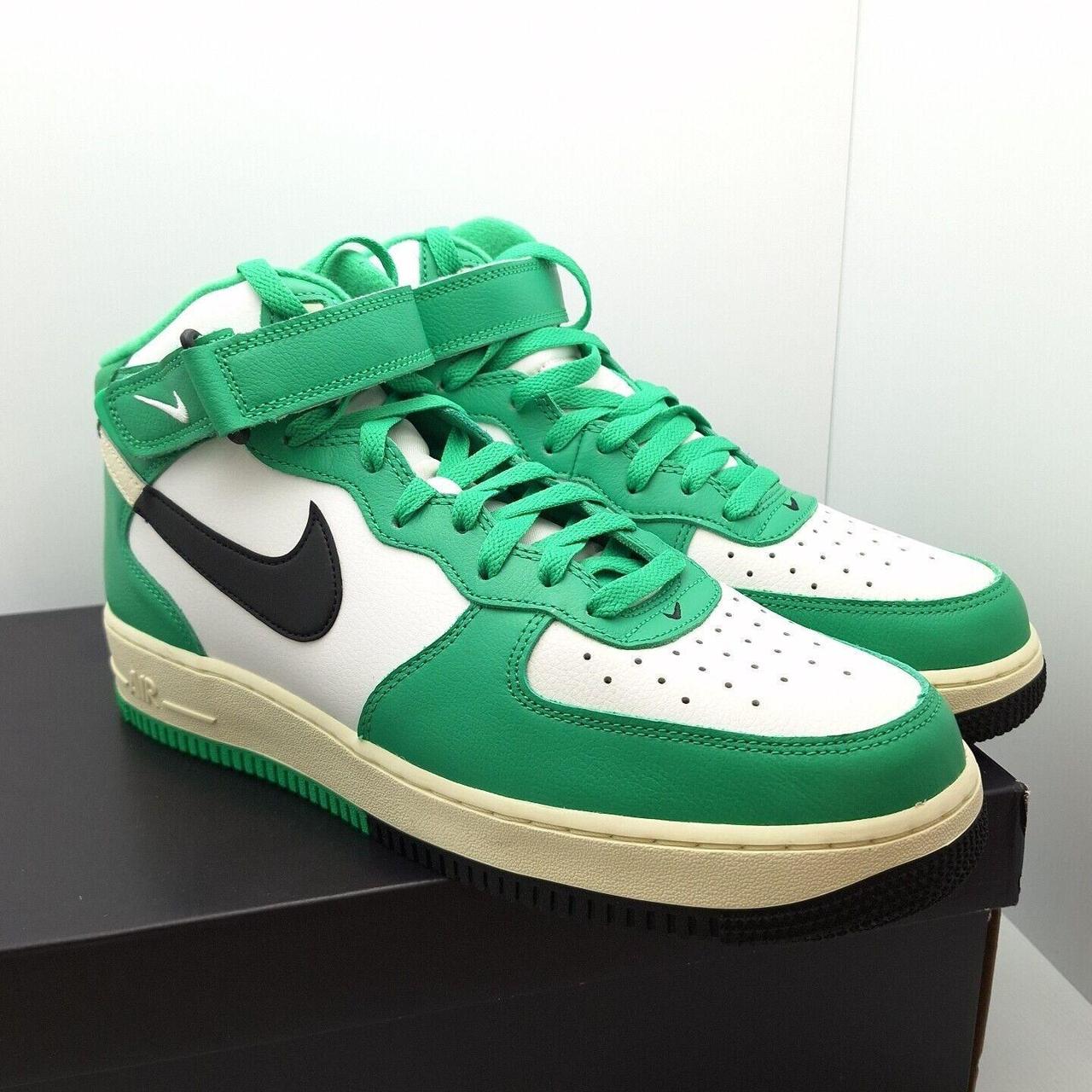 Nike Air Force 1 Mid LV8 Stadium Green White. Size. Depop