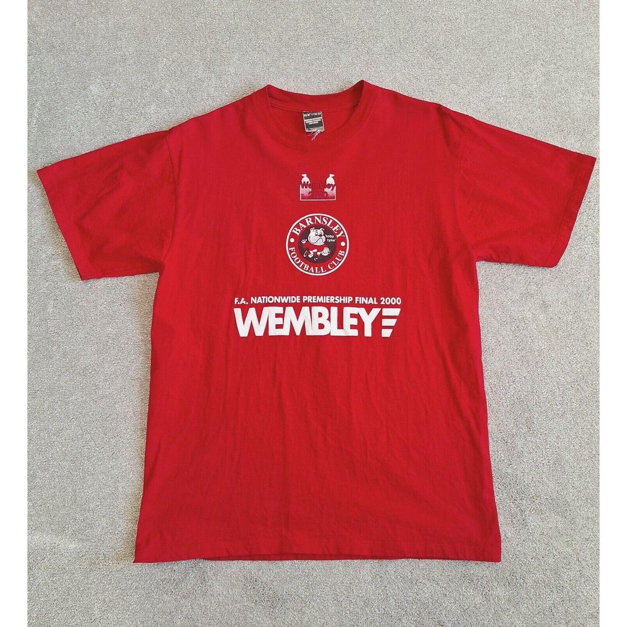 Vintage Barnsley Football tshirt Wembley 2000 Depop