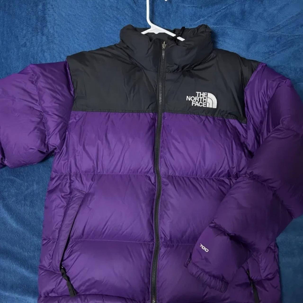 The north face purple and black 1996 retro nuptse... - Depop