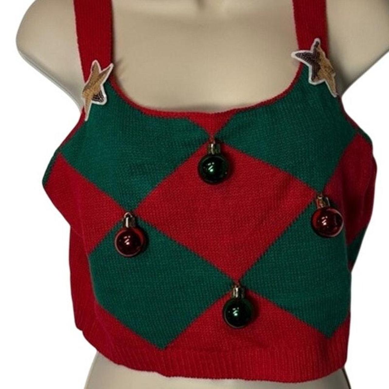 Source Unknown Women's Blouse - Red/Green - L – R… - image 2