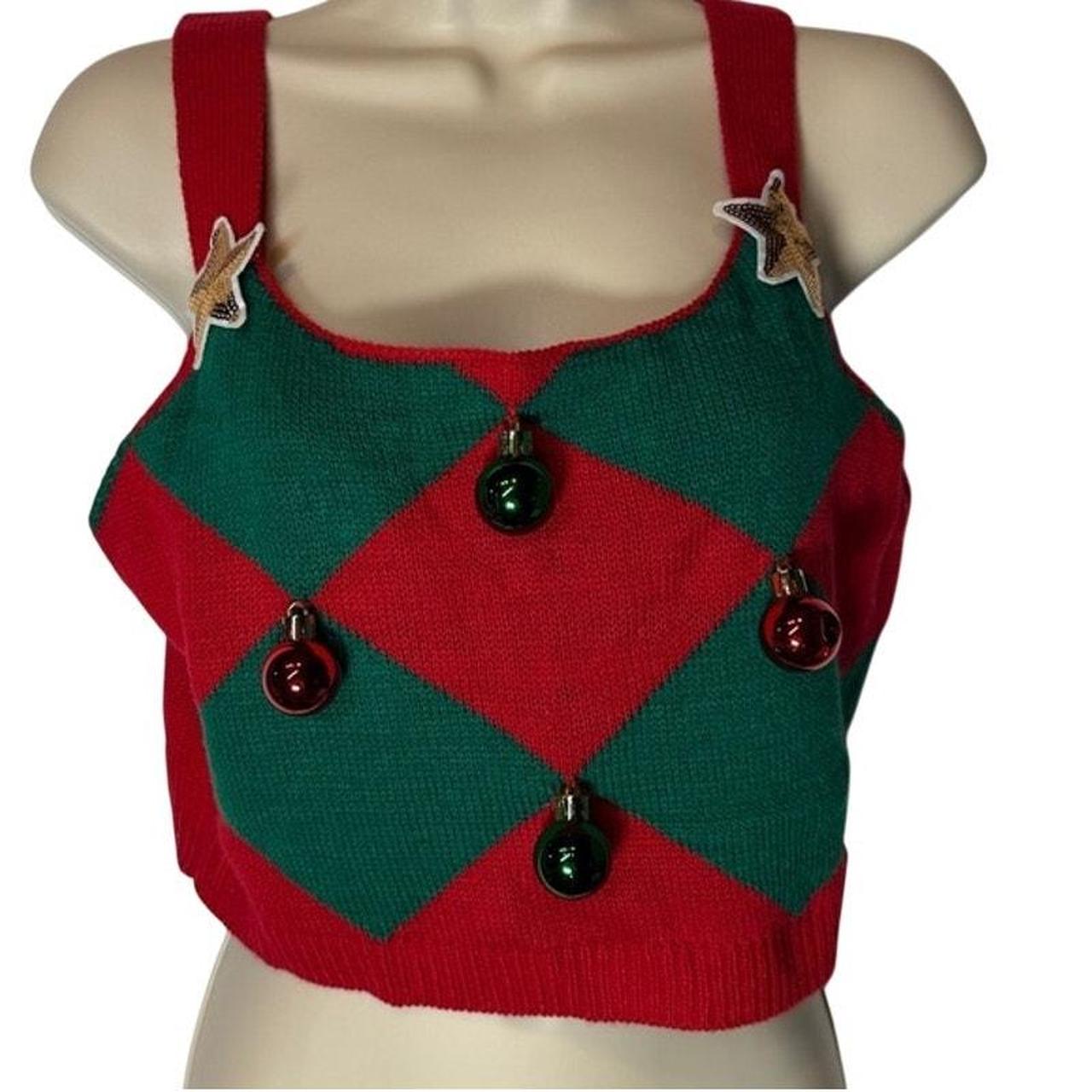 Source Unknown Women's Blouse - Red/Green - L – R… - image 1