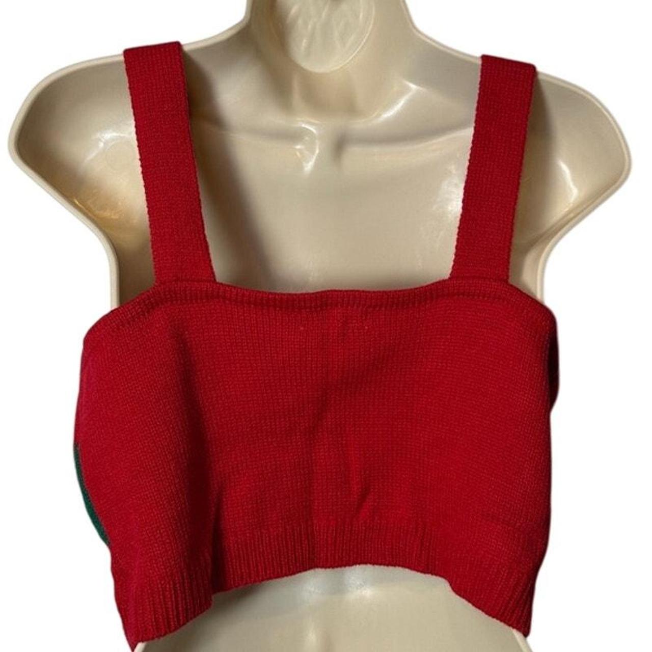 Source Unknown Women's Blouse - Red/Green - L – R… - image 3