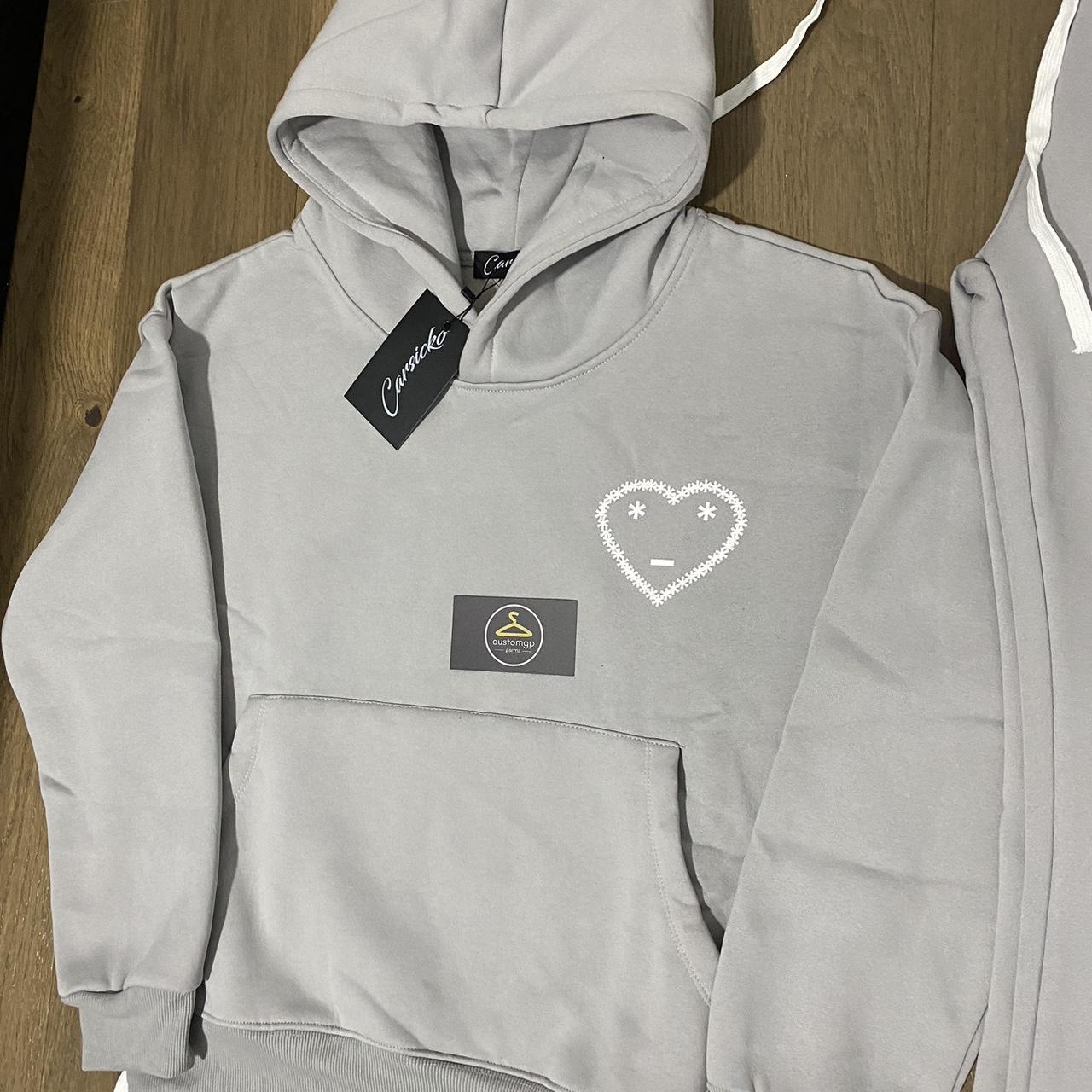 Carsicko Sex Grey Heart Signature Tracksuit Sizes Depop