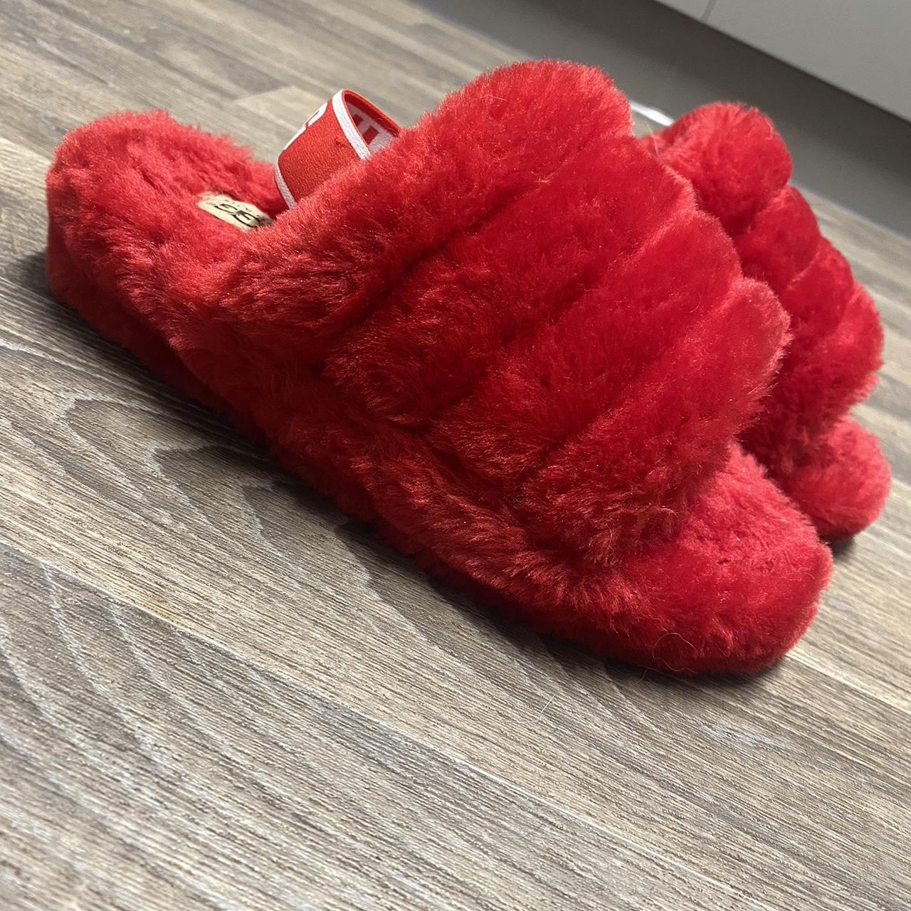 Red Ugg slippers Excellent condition Size 6.5 but... - Depop