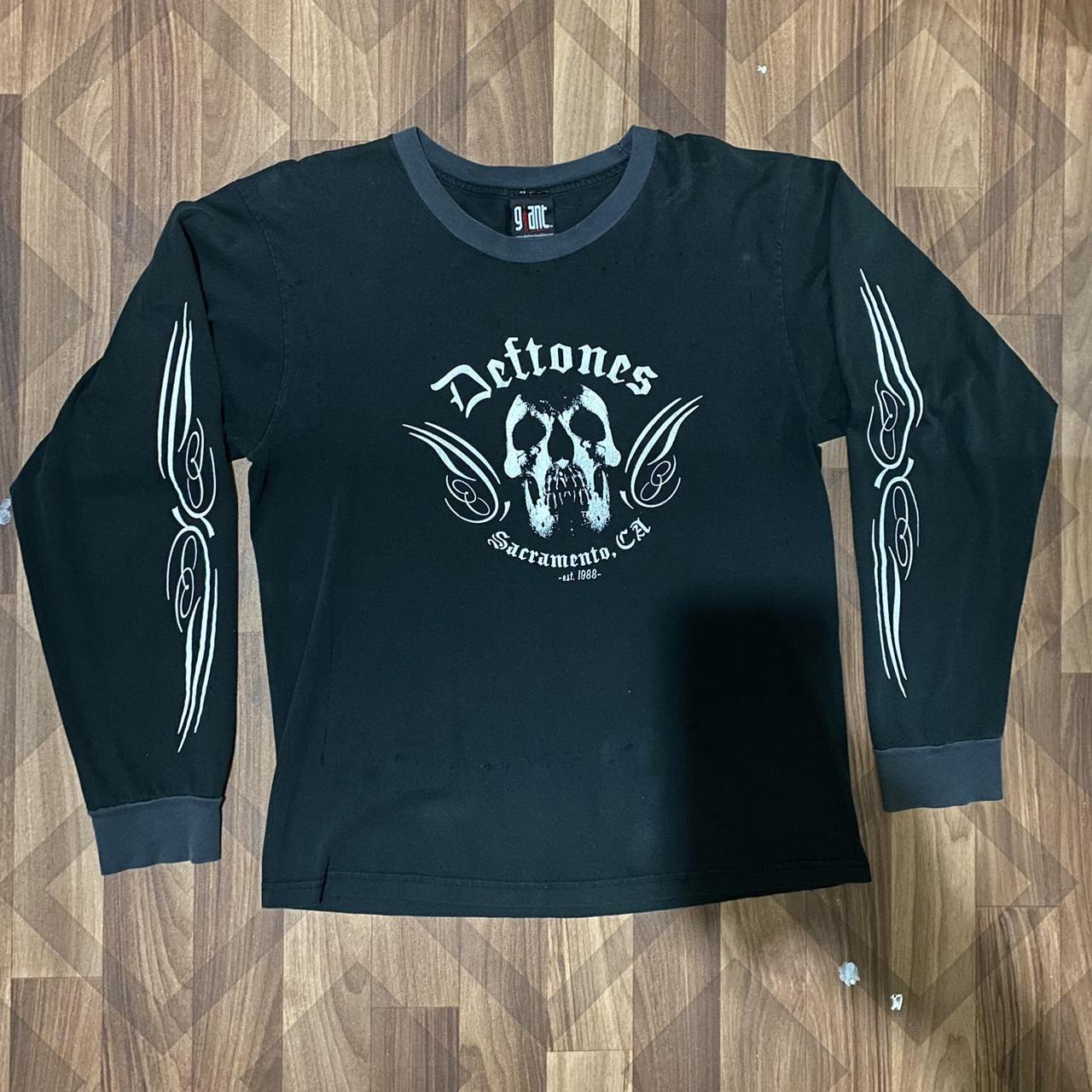 RARE vintage 90s Deftones black long sleeve size | Depop