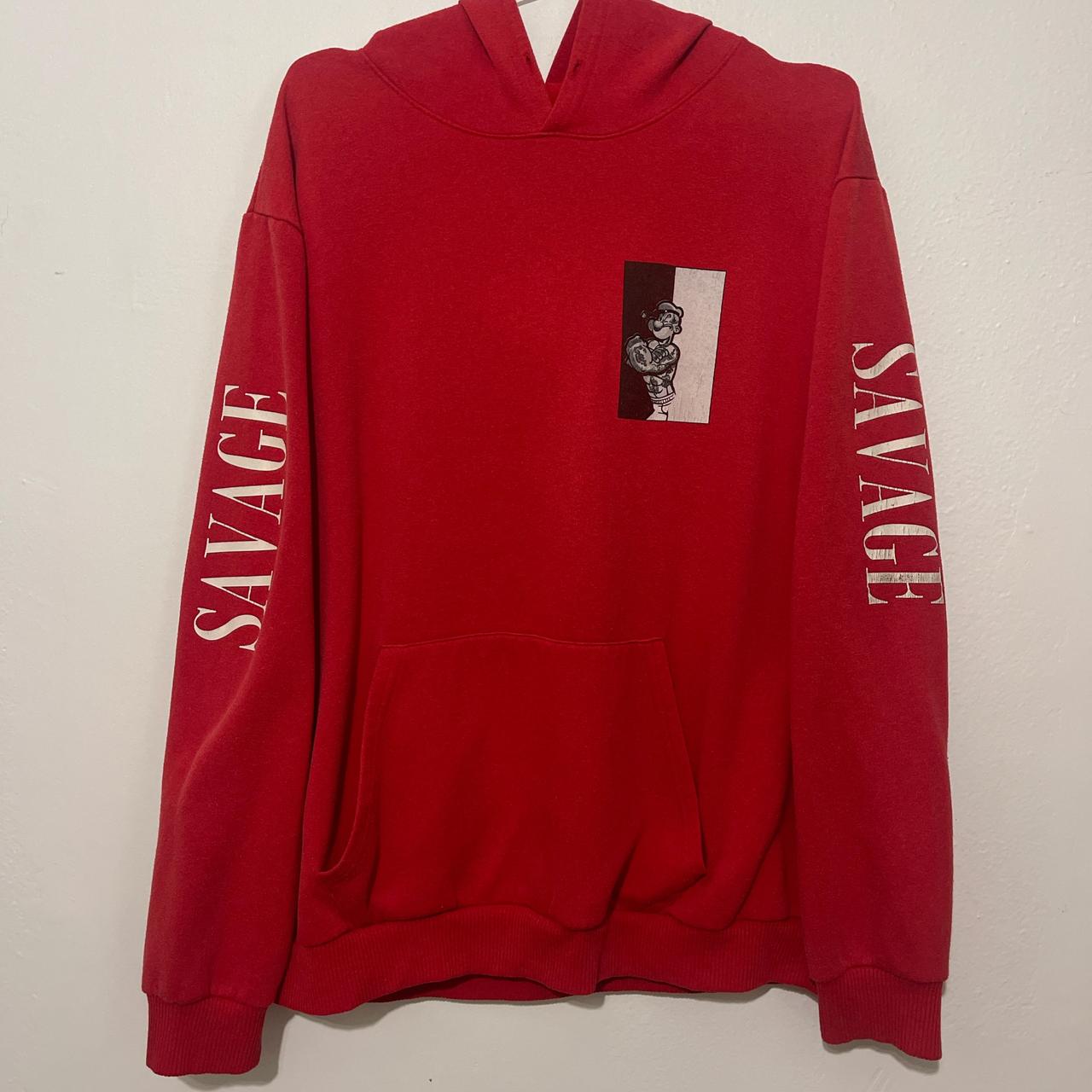 RED POPEYE SAVAGE HOODIE Great condition with