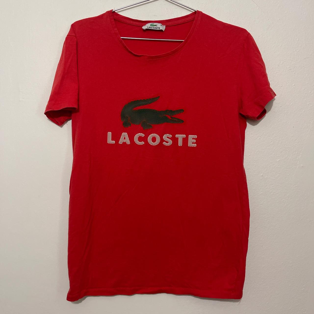 WOMEN S LACOSTE TEE SHIRT TAG READS SMALL EXCELLENT. Depop