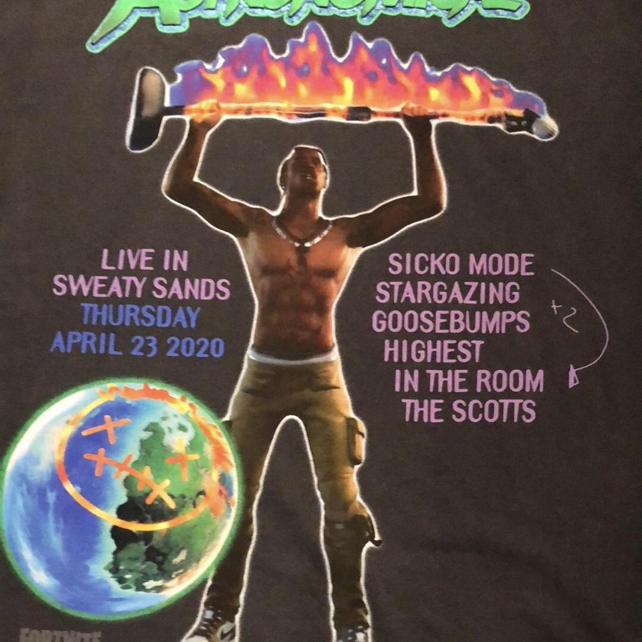 Purchases Travis Scott X Fortnite Back Bling Tee