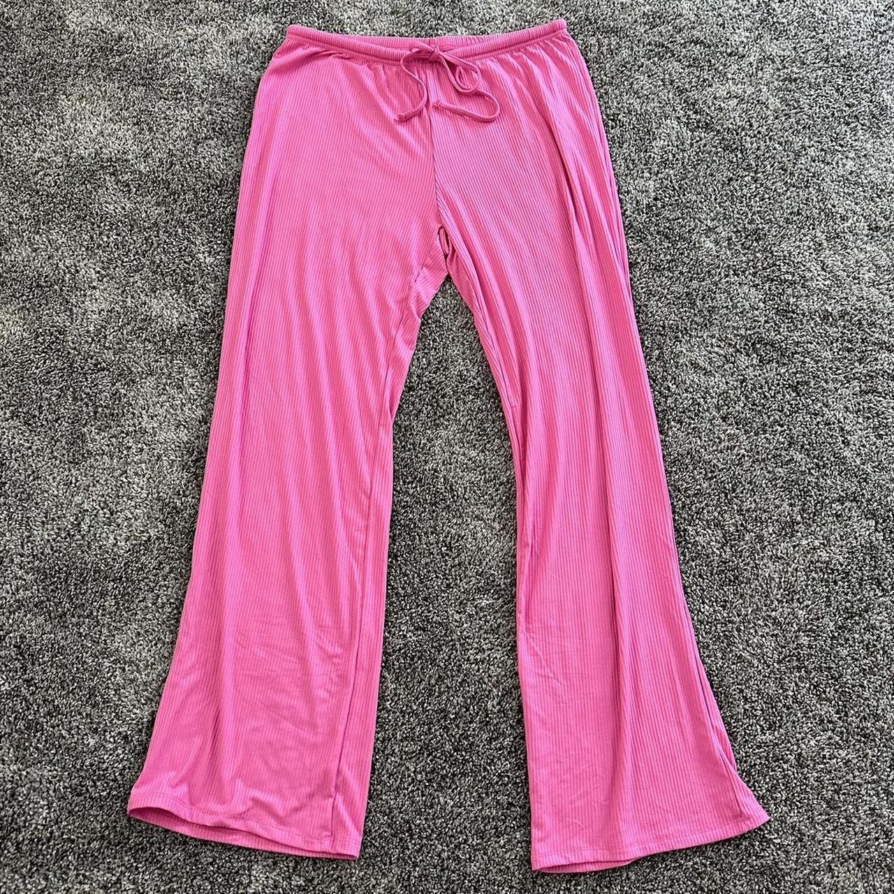 juicy couture hot pink loungewear pants with silver... - Depop