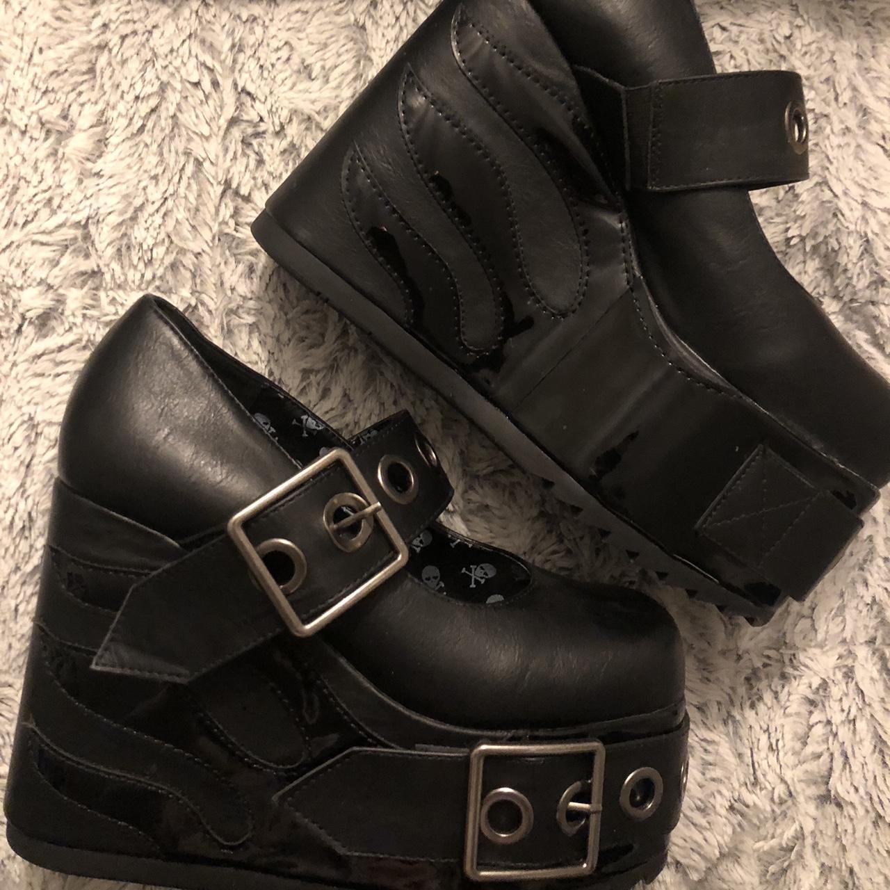 Lamoda Black Flame Platforms! Worn Once Size... - Depop