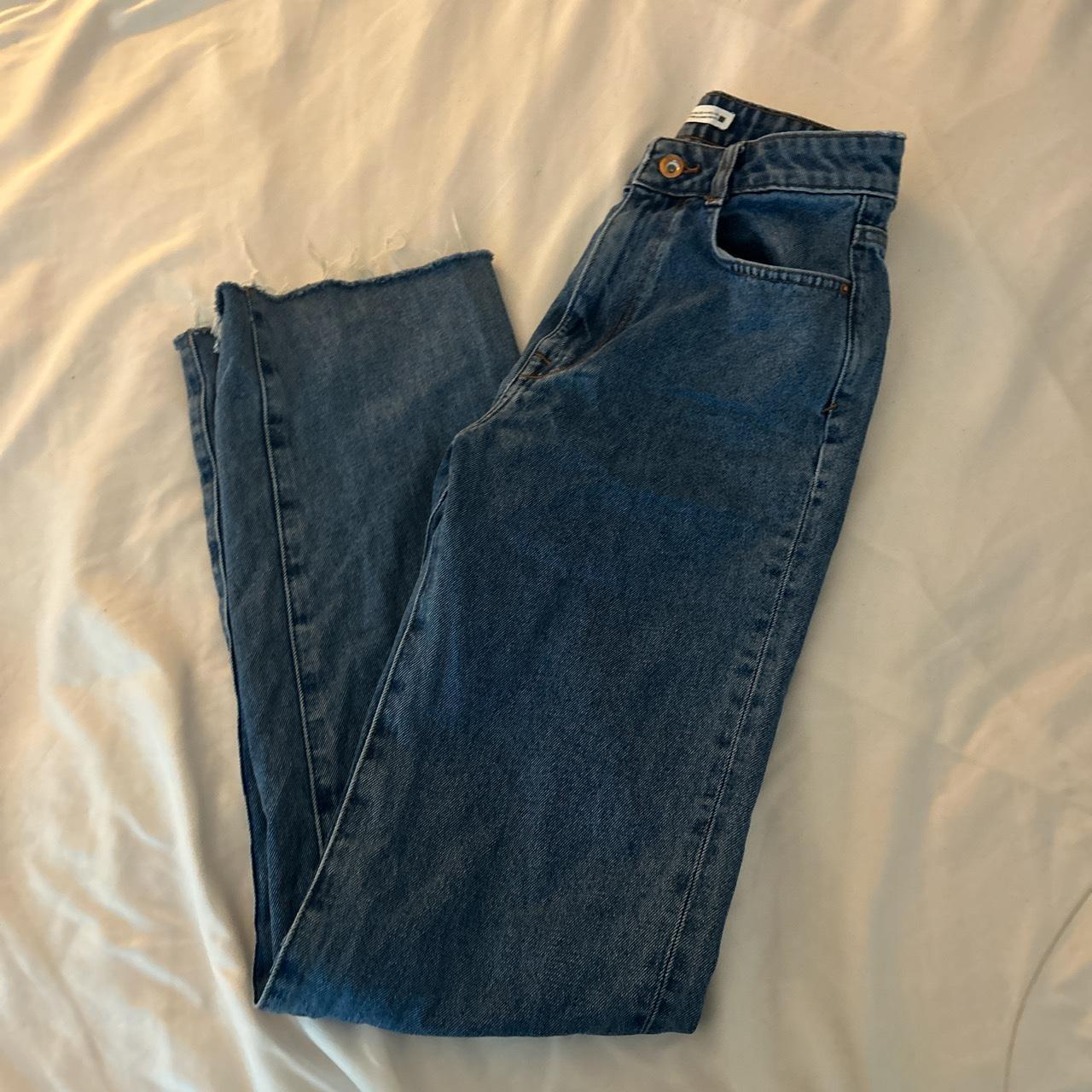 ZARA dark wash baggy jeans - Depop