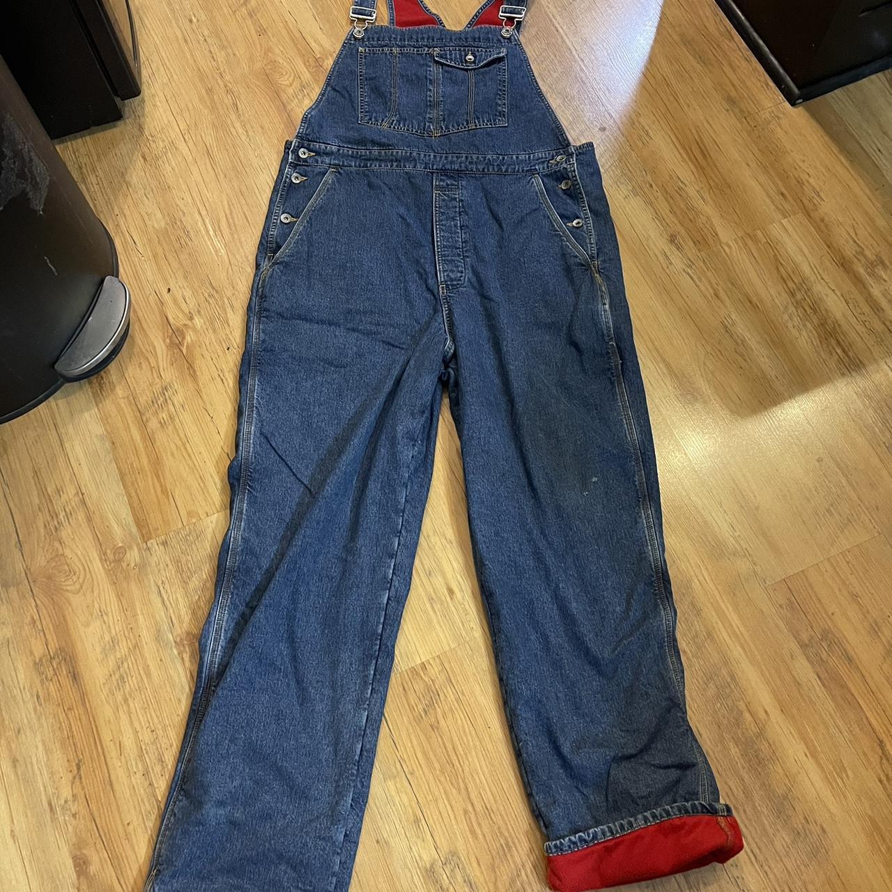 Vintage Gap bib overalls men’s xl fleece lined heavy... Depop