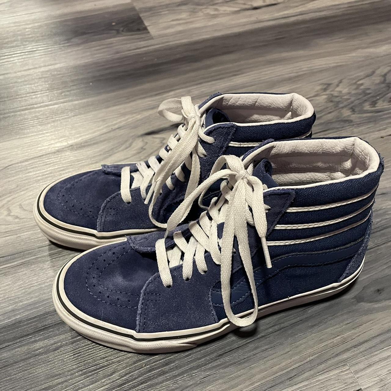 Vans Sk8 Hi Blue Suede Shoes Men s 5.5 Women s