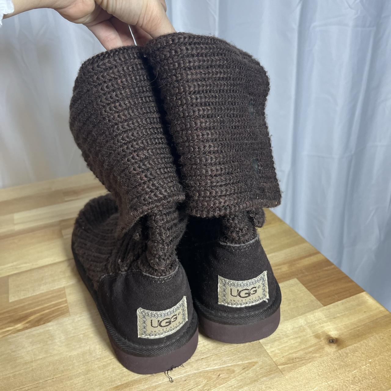 Discontinued Knit fold over Uggs in Brown Vintage... - Depop