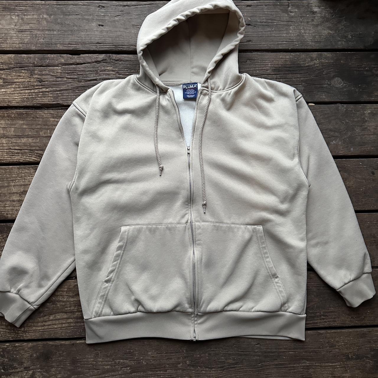 Vintage Pluma zip up Fall essential cream color zip... - Depop