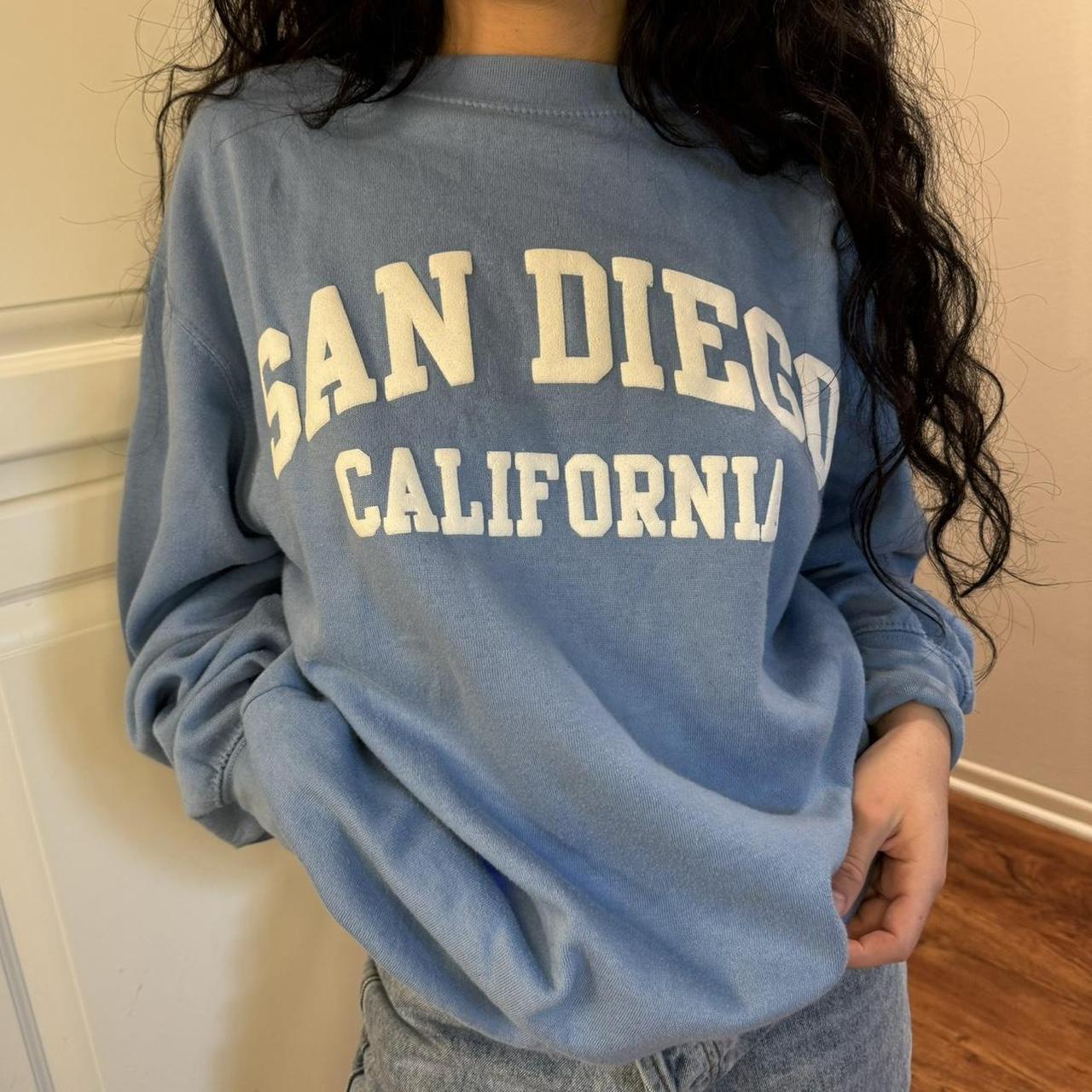 Blue San Diego Crewneck Size Small Sandiego Depop