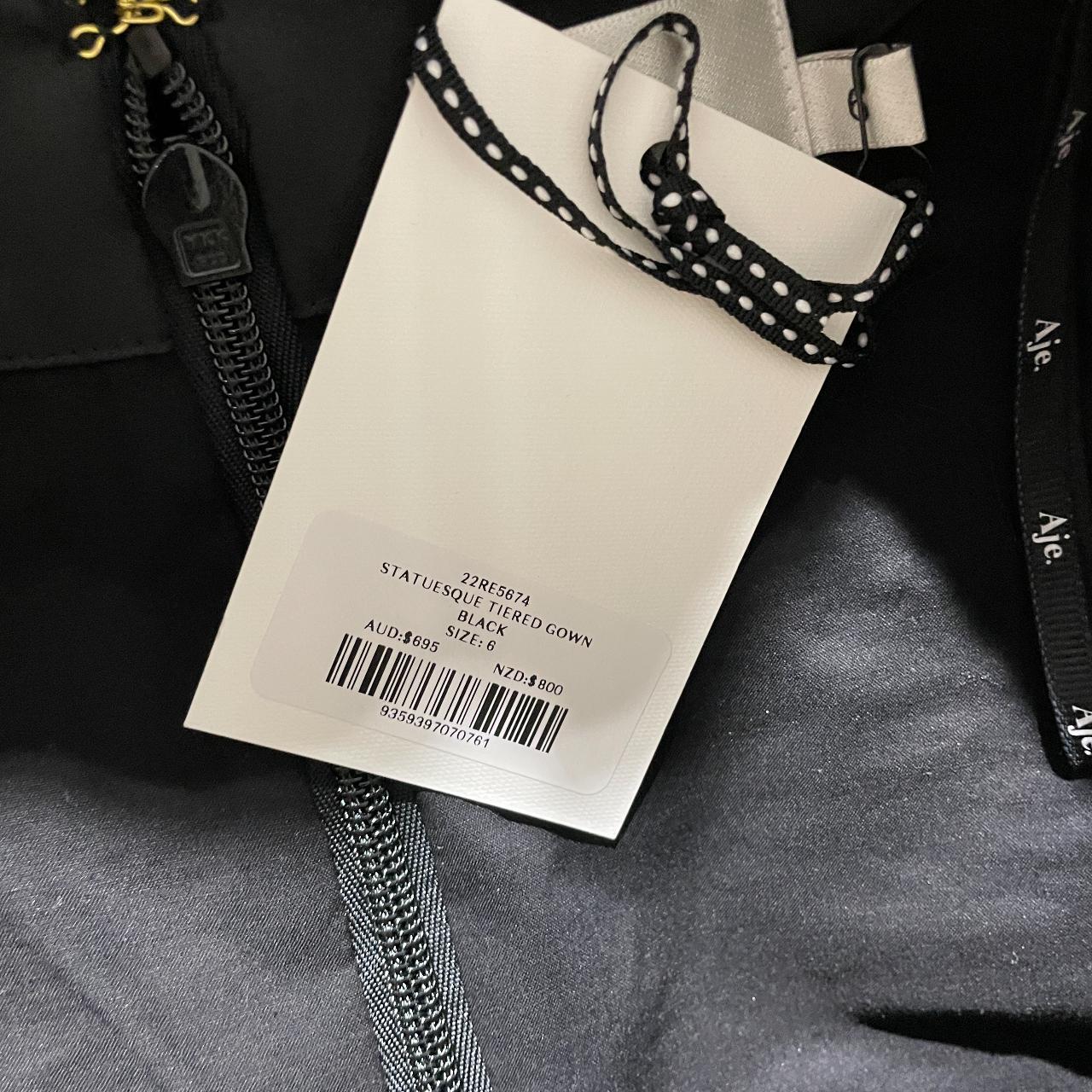 BNWT Aje Black Statuesque Tiered Gown. Size 6 AU/2... Depop